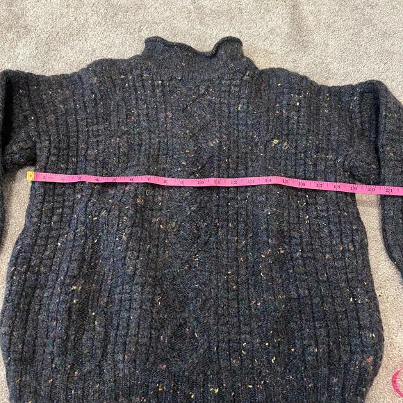 Patrick Malin Donegal Ireland Women's Grey Turtleneck Hand Loomed Ireland Size L - Picture 7 of 7